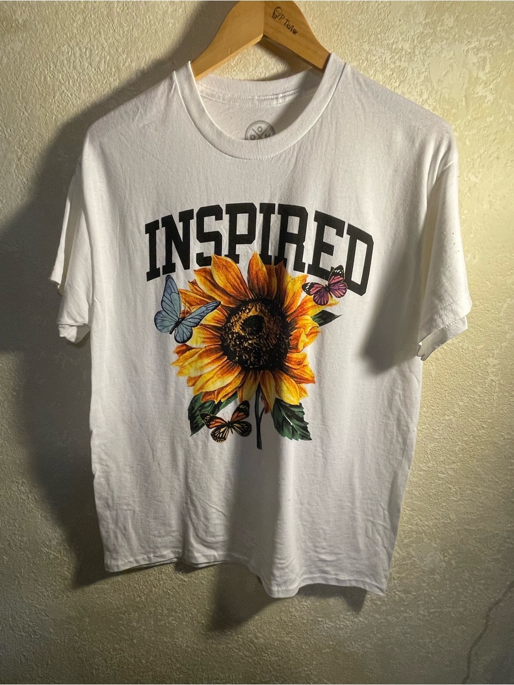 Inspired Sunflower Graphic Tee - White